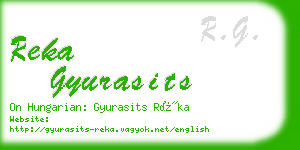 reka gyurasits business card